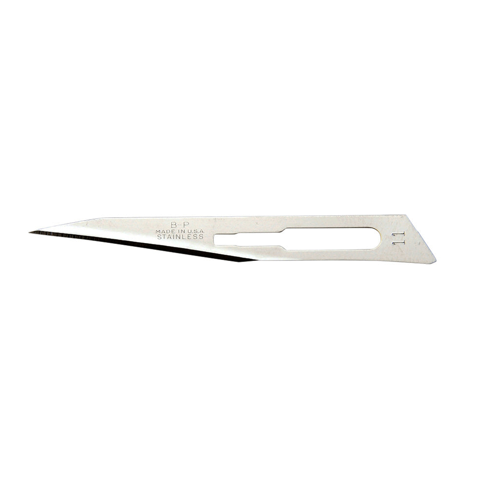 Aspen Bard-Parker Stainless Steel Blade, Sterile, Size 11, 50/box, 3 box/case. MPN: 371211