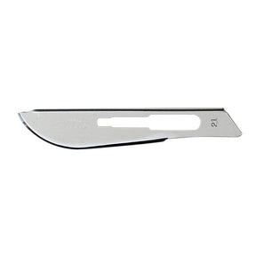 Aspen Bard-Parker Rib-Back Carbon Steel Blade, Non-Sterile, Size 21, 6/strip, 25 strips/case. MPN: 371321