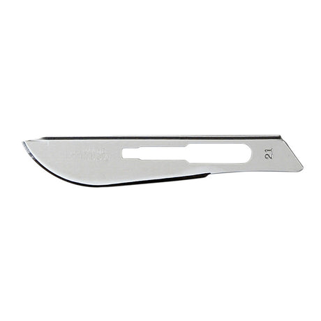 Aspen Bard-Parker Rib-Back Carbon Steel Blade, Non-Sterile, Size 21, 6/strip, 25 strips/case. MPN: 371321