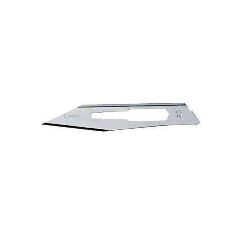 Aspen Bard-Parker Rib-Back Carbon Steel Blade, Non-Sterile, Size 25, 6/strip, 25 strips/case. MPN: 371325