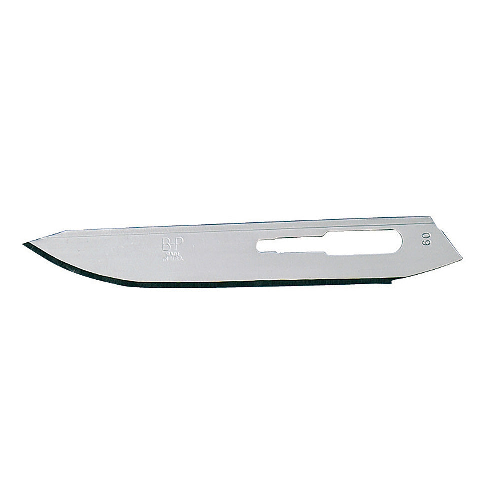 Aspen Bard-Parker Rib-Back Carbon Steel Blade, Non-Sterile, Size 60, Autopsy ( No. 8 Hndl), 150 strp. MPN: 371340