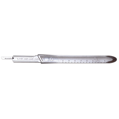 Aspen Bard-Parker Protected Blade System, Size 4L, Metal Handle, 5/case. MPN: 374041