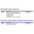BD Perisafe 20ga x 36" Closed End Epidudral Catheter, 3-Hole w/ guide, 10/box, 5 box/case. MPN: 400507