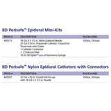 BD Perisafe 20ga x 36" Closed End Epidudral Catheter, 3-Hole w/ guide, 10/box, 5 box/case. MPN: 400507