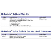 BD Perisafe 20ga x 36" Closed End Epidudral Catheter, 3-Hole w/ guide, 10/box, 5 box/case. MPN: 400507