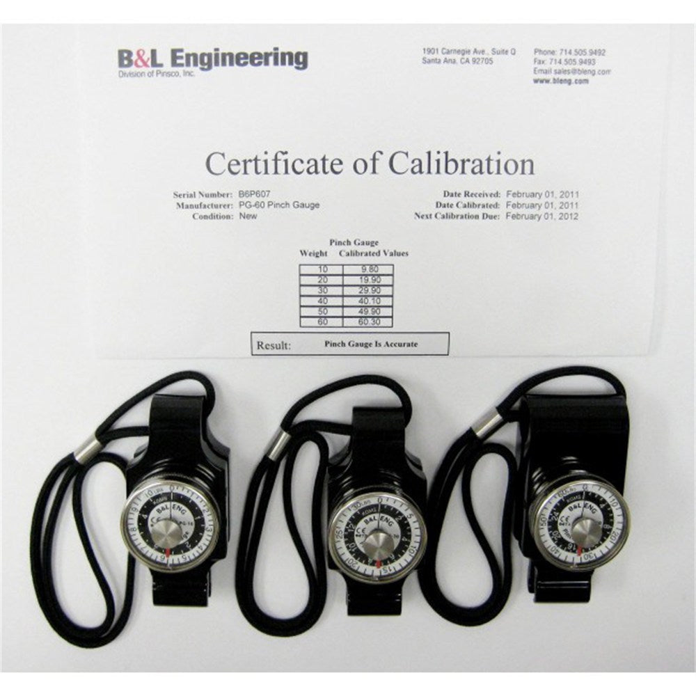B&L Pinch Gauge 0-60 lb, 2 lb Increments. MPN: PG-60 - Image 2