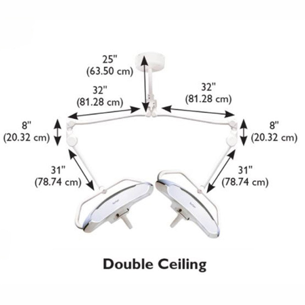 Burton AIM HI 70 LED Procedure Light with Double Ceiling Mount. MPN: ALED070DC - Image 5
