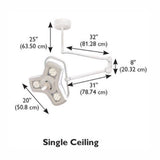 Burton AIM HI 70 LED Procedure Light with Single Ceiling Mount. MPN: ALED070SC - Image 5