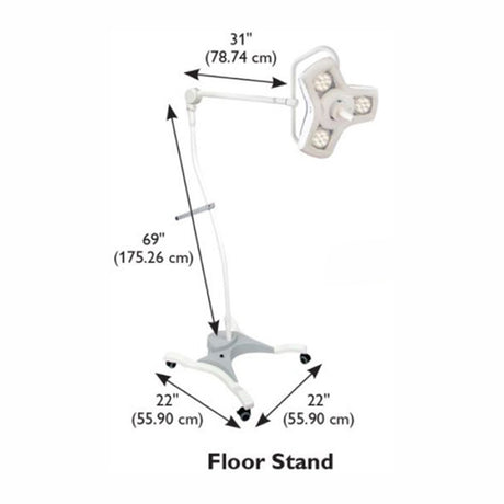 Burton AIM HI 100 LED Procedure Light with Floor Stand. MPN: ALED100FL00 - Image 5