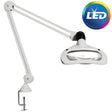 Burton Wave LED Mangifier with Table Edge Clamp Mount. MPN: WML35W45EC120