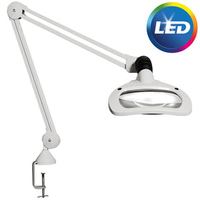 Burton Wave LED Mangifier with Table Edge Clamp Mount. MPN: WML35W45EC120