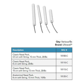 Ultracell Classic Nasal Pack with String, 8 cm. MPN: 10110-C