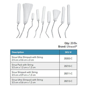 Ultracell Sinus Ultra Slimpack with String, 2.5 x 0.6 x 2 cm. MPN: 20202-C