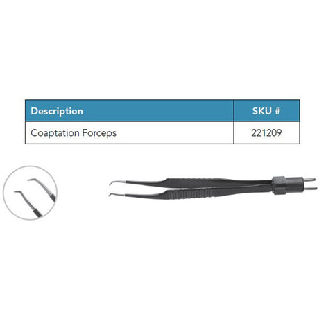 Wet-Field Bipolar Forceps, Coaptation, Reusable. MPN: 221209
