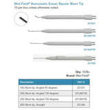 Wet-Field Hemostatic Eraser, Bipolar, 18G Blunt Tip, 45° Angled. MPN: 221251