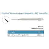 Wet-Field Hemostatic Eraser, Bipolar, 20-23G Tapered Blunt Tip, Straight. MPN: 221266