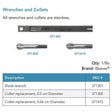 Beaver Replacement Chuck Collet for 0.5 cm Diameter Handles. MPN: 371305