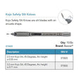 Beaver Xstar Kojo Safety Slit Knife, 3.2 mm, 45°, Bevel Up. MPN: 373032