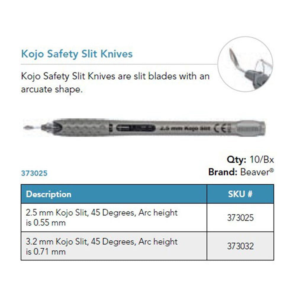 Beaver Xstar Kojo Safety Slit Knife, 3.2 mm, 45°, Bevel Up. MPN: 373032