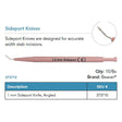 Beaver Xstar Sideport Knife, 1.0 mm, Angled. MPN: 373710