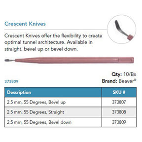 Beaver Xstar Crescent Knife, 2.5 mm, 55°, Straight. MPN: 373808