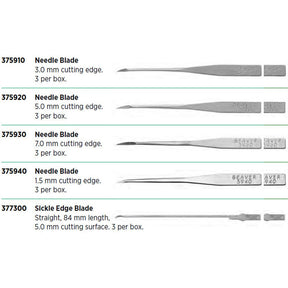 Beaver Needle Blade, 3.0 mm Cutting Edge. MPN: 375910