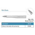 Beaver Mini-Blade, Pointed Tip, Sharp on Two Sides. MPN: 376300