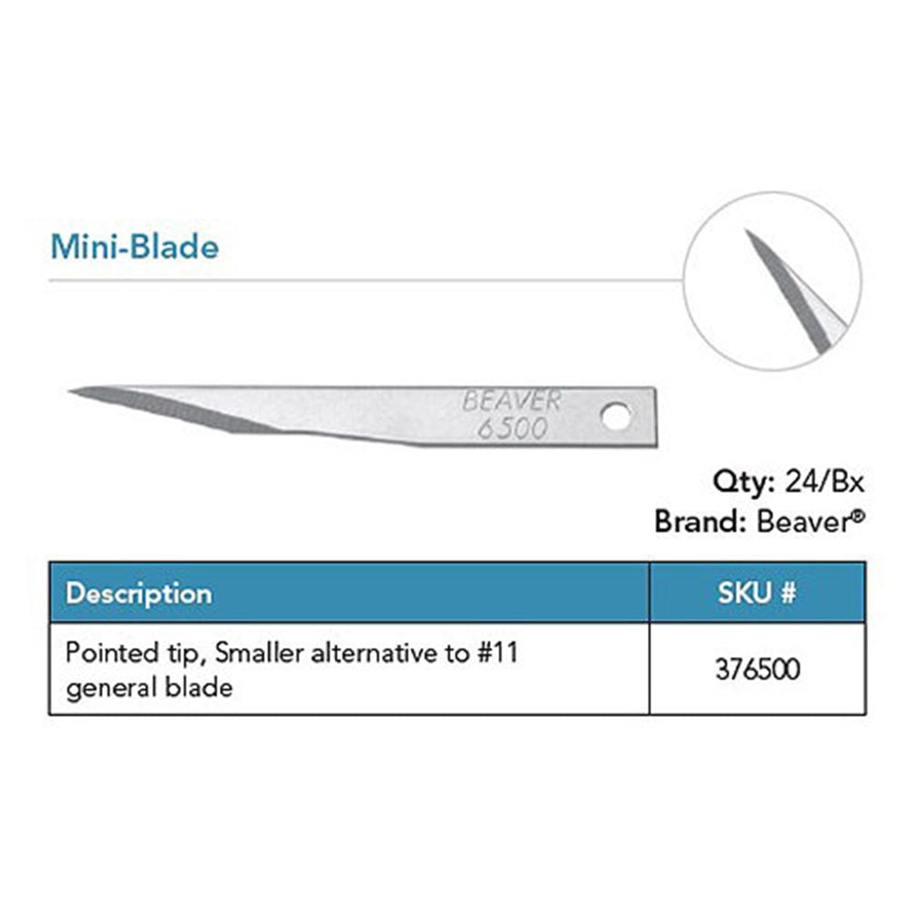 Beaver Mini-Blade, Pointed Tip, Smaller Alternative to #11. MPN: 376500
