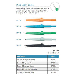 Beaver Micro-Sharp Blade, 15°, 3.0 mm Depth. MPN: 377513
