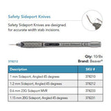 Beaver Safety MVR Knife, 0.6 mm (23G). MPN: 378233