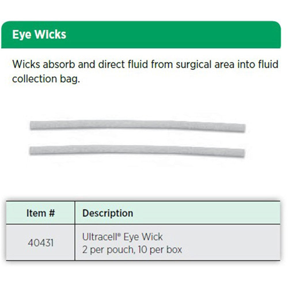 Ultracell PVA Eye Drainage Wick, 4 x 170 mm, 20/box. MPN: 40431