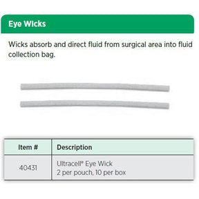 Ultracell PVA Eye Drainage Wick, 4 x 170 mm, 20/box. MPN: 40431
