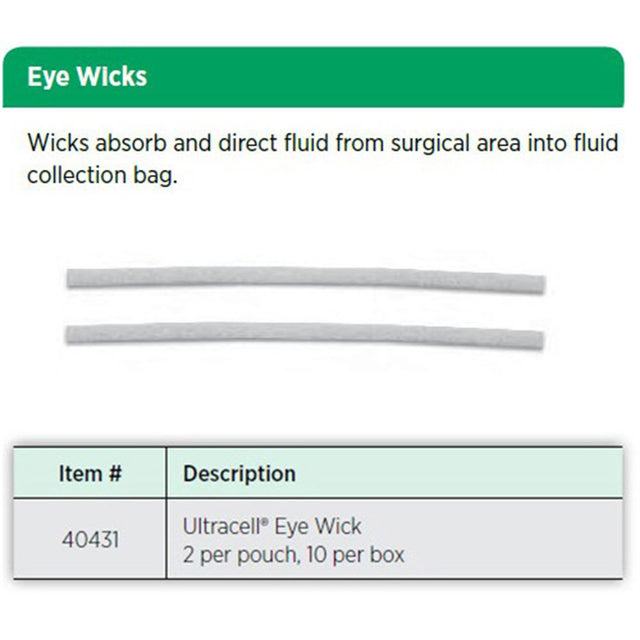 Ultracell PVA Eye Drainage Wick, 4 x 170 mm, 20/box. MPN: 40431