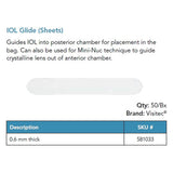 Visitec IOL Glide (Sheets), 35 x 5 mm. MPN: 581033