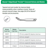 Beaver EdgeAhead Pocket Crescent Knife, 2.25 mm, 60°, Bevel Up. MPN: 581118
