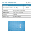 Visitec Visidrape Full Body Aperture Drape, Non-Woven, 2 x 500 ml Bags, 140 x 244 cm. MPN: 581157