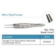 Visitec Micro Tying Forceps, Straight, 6 mm Platform. MPN: 581459US
