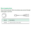 Visitec Micro Irrigating Vectis, 0.40 mm (27G), 4 mm Wide, 5/box. MPN: 581595