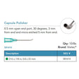 Visitec Capsule Polisher, 21G x ⅞ in (0.8 x 22 mm), 30° Angled. MPN: 581614
