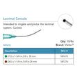 Visitec Lacrimal Cannula, 21G x 1⅜ in (0.8 x 35 mm), Curved. MPN: 581615