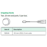 Visitec Irrigating Vectis, 0.50 mm (25G), 5 mm Wide, Two End Ports. MPN: 581626