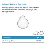 Visitec Universal Pediatric Eye Shield, 25/box. MPN: 581708