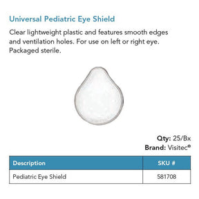 Visitec Universal Pediatric Eye Shield, 25/box. MPN: 581708