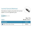 Visitec Lacrimal Cannula (Shahinian), 23G x ½ in (0.6 x 12 mm). MPN: 585033