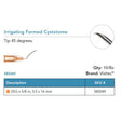 Visitec Irrigating Formed Cystotome, 25G x ⅝ in (0.5 x 16 mm), 45° Angled. MPN: 585049