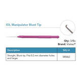 Visitec IOL Manipulator (Sinskey), Straight, Blunt Tip. MPN: 585062