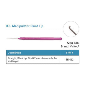 Visitec IOL Manipulator (Sinskey), Straight, Blunt Tip. MPN: 585062