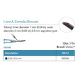 Visitec I/A Cannula (Simcoe), 23G, 0.3 mm Aspiration Port, 3/box. MPN: 585086