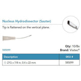 Visitec Nucleus Hydrodissector (Sauter), 27G x ⅞ in (0.4 x 22 mm). MPN: 585099