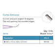 Visitec Cortex Extractor, End Port, 24G x ½ in (0.55 x 12.5 mm), 10° Angled. MPN: 585106